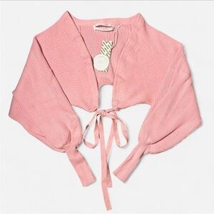 Urban Outfitters Silence + Noise Pink Knit Bolero Top